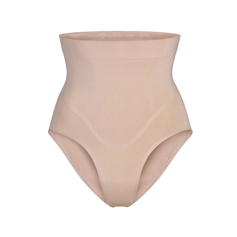 NWT SKIMS HIGH WAISTED BONDED BRIEF IN CLAY SIZE L